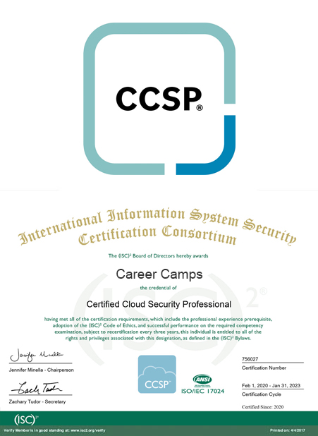 Isc Official Ccsp Boot Camp Career Camps Inc